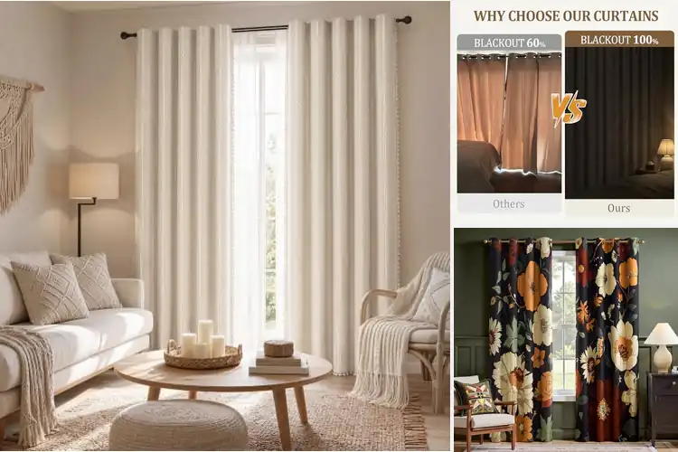 Detailed view of Best Boho Blackout Curtains
