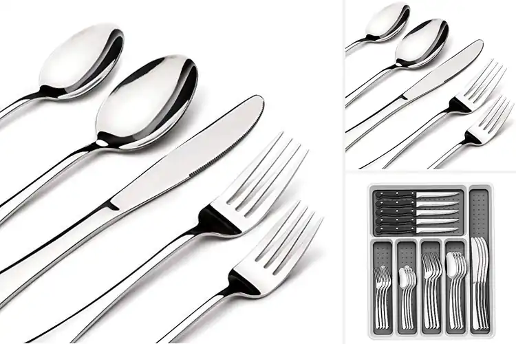 Detailed view of Best Dishwasher Safe Silverware Sets