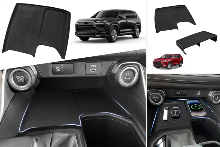Detailed view of Best Toyota Grand Highlander Charging Console Mats